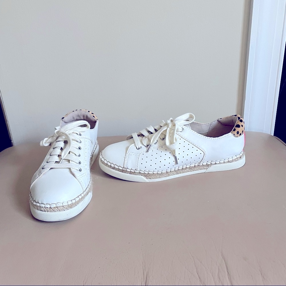 EUC - Dolce Vita Morris Espadrille Sneaker with Leopard and Hot Pink Detail - Picture 11 of 13